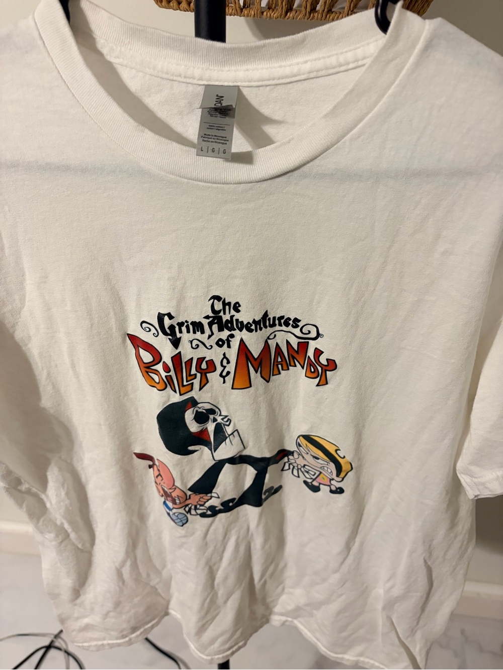 Gildan White The Grim Adventures of Billy & Mandy Graphic Tee